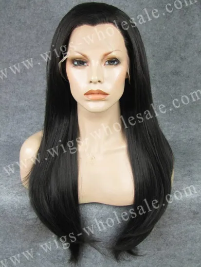 Natural long brown straight Hair Synthetic Lace Front Wig Qingdao
