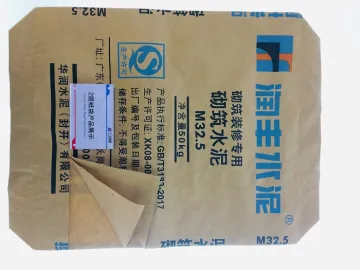 Two layer kraft paper valve port cement pocket