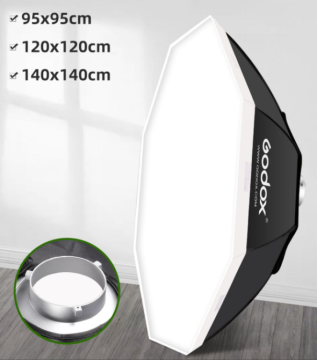 Godox 140cm Octagonal Double Layer Softbox with Bowens Adapter and Storage Bag