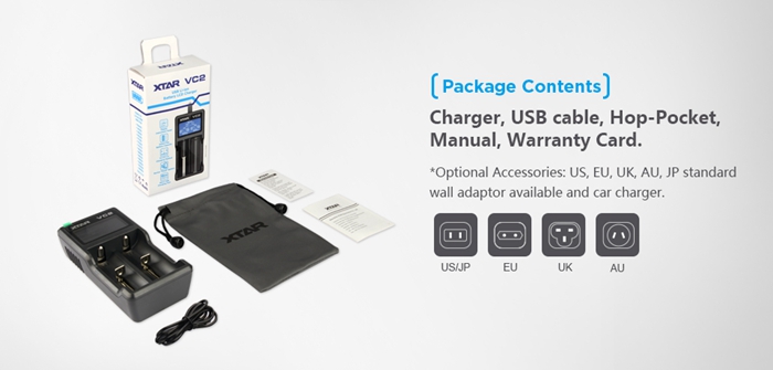 XTAR VC2 USB Battery Charger