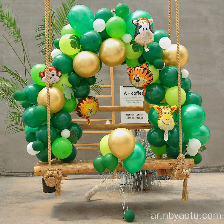 Jungle Safari موضوع البالون بالون Garland Animal Balloons