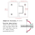 180 Degree Clip Home Easy Install Glass Clamp Door Cabinet Showcase Clip Glass Shower Cupboard Furniture Hinge Replacement Parts