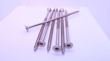 Stainless Steel Flat Head Screws with Hex Socket and Self-Tapping Feature