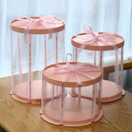 Tall Cake Boxes Wedding Packaging Favors Dessert Transparent