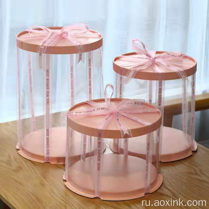 Высокие коробки для тортов свадебная упаковка Favors Dessert Transparent