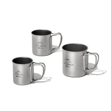 MOBI GARDEN & LINE FRIENDS Outdoor Picnic Tableware: Titanium Coffee & Tea Cups