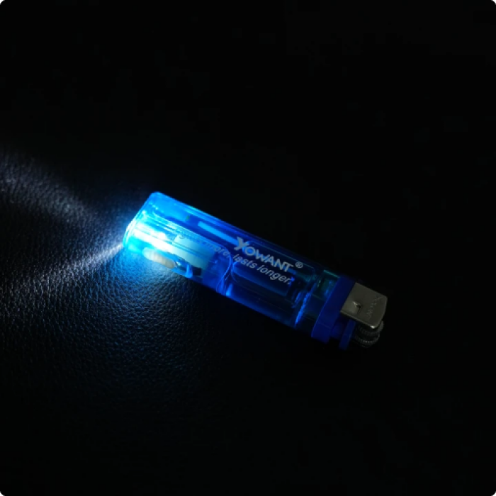 Isqueiro LED colorido transparente