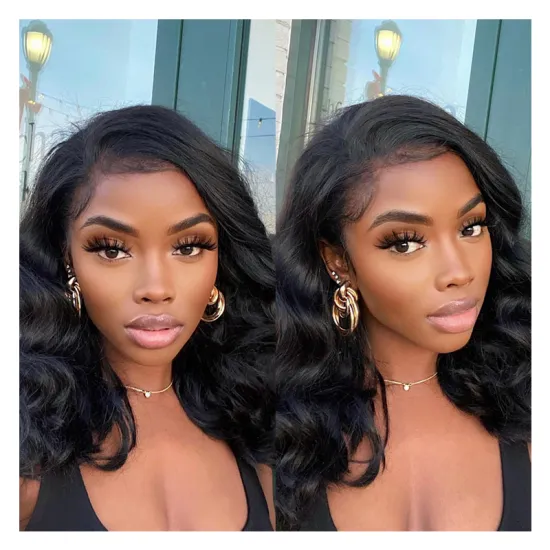 GM Short Bob Closure Wig Body Wave 13x4 Lace Front Human Hair Wigs for Black Women Brazilian Natural Pre Plucked Hairline Remy
