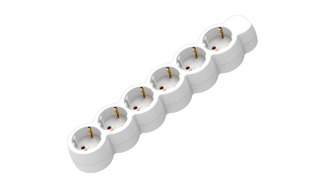 ซ็อกเก็ตขยายเดสก์ท็อป 6 ทาง