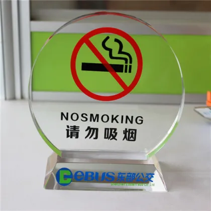 No Smoking Acrylic Warning Board/No Smoke Warming Sign