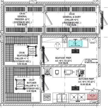 Professional Hotel Kitchen Cold Storage Layout Design for Projects