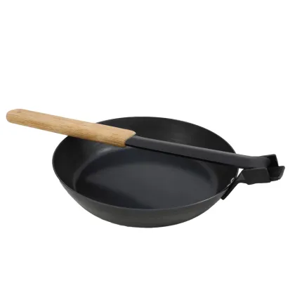 Outdoor Folding Grilled Steak BBQ Pan round Camping Picnic Frying Pan