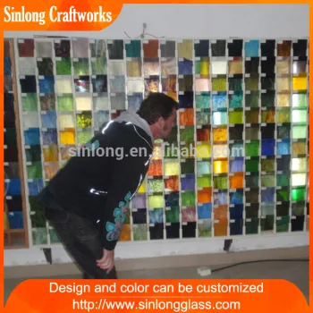 Customized Pattern Flat stained glass for window and door decoration