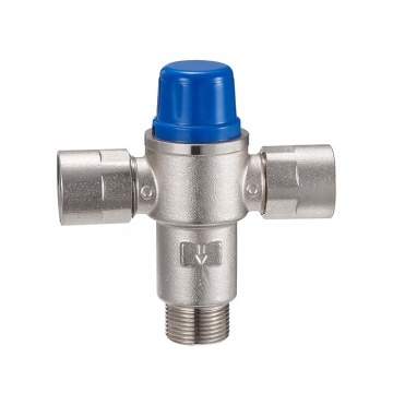 Brass Thermostatic Shower Mixer Valve: Solar/Electric 3-Way Mixing Valve BJ45003