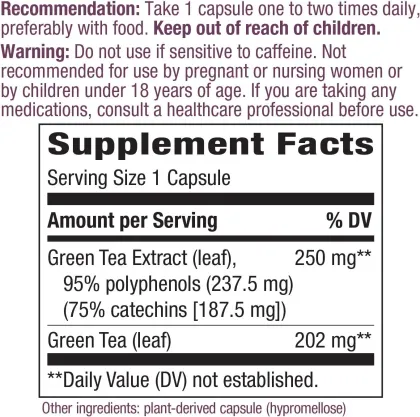 Weight Loss Appetite Suppressant Green Tea Capsules