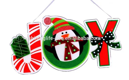 Christmas hanging ornament penguin joy decoration