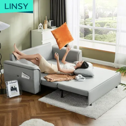 Linsy Sofa Cama:Convertible Matrimonial Sofa Bed with Storage
