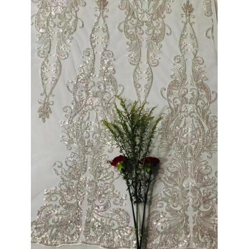 Zarte Röhre Ember Weichgaze Hochzeit Spitze Stoff transparent französische Paillettenspitzen -Spitze für Hochzeit Braut Schleier geeignet
