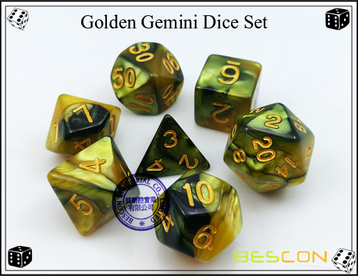 Golden Gemini Dice Set Golden Gemini Dice Set
