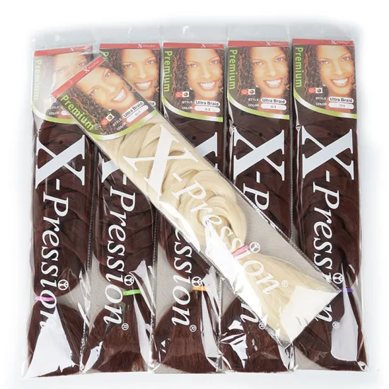 Braiding Crochet Hair Expression Jumbo Ombre Stretched Synthetic Hair Extensions Synthetic For Women Braiding Hair