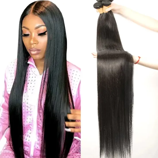 RTS Vendor Silky Straight Cuticle Aligned Virgin Hair, Grade 8A 30inches Human Hair Bundles, Free Sample Brazilian Hair