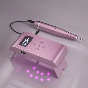 Electric Rechargeable Manicure Pedicure Drill with Red Light UV LED Lamp