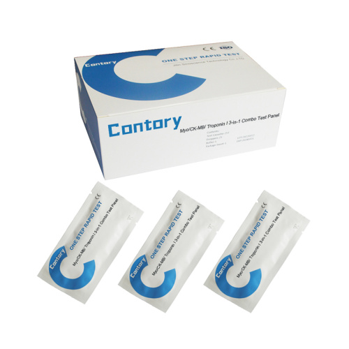 3 en 1 Cassette de prueba combinada mioglobina/ck-mb/troponin