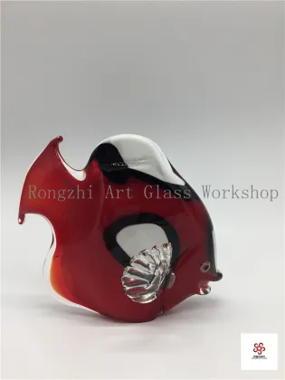 Red Fish Glass Sculpture