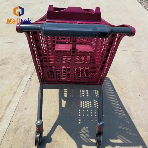 China Convenience Store 130L Plastic Shopping Cart Factory