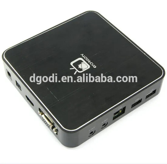 black anodized aluminum smart ott tv box