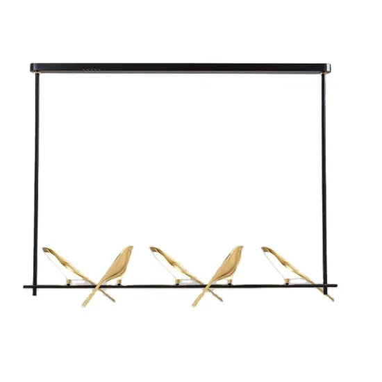 LED Large Designer Ceiling Hanging Chandeliers - 5 Head Long Tray AC Powered