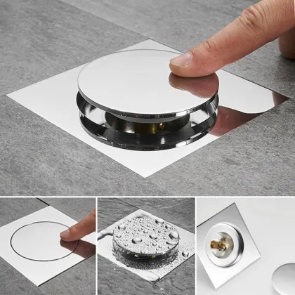 Chrome Hidden Floor Drain