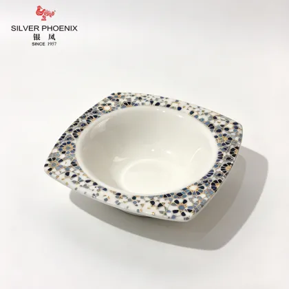 Sleek Textured Bone China Cafe Tableware