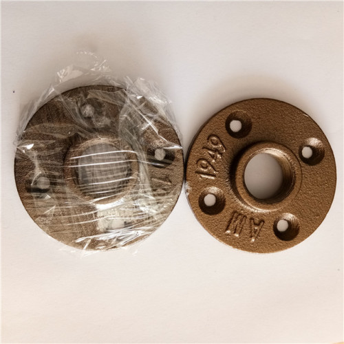 brass malleable iron floor flange for wall mount