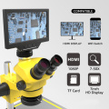 0.7x-5x estereoscópico de 7 pulgadas LCD Microscopio estéreo