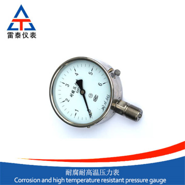 Corrosión y manómetro resistente a la alta temperatura