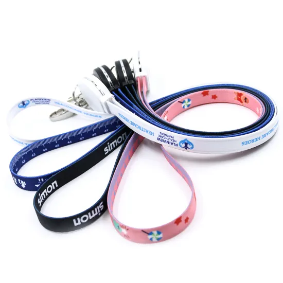 Hot Selling Promotion Gifts 3 in 1 Lanyard Usb Charging Cable for Android Micro Usb, iPhone and USB-C