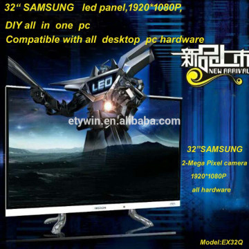 New design 32 inch desktop oem all in one pc ,gaming computer All In One PC barebone system without HDD,CPU,Memory