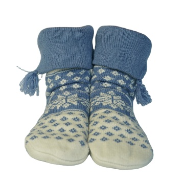Non-Slip Cozy Knitted Winter Socks and Slippers with Soft Tassels for Women