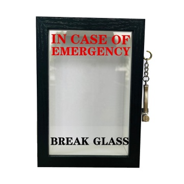 Incase Cecair Kecemasan Kaca 6 inci White White Walnut Wood Wood Deep Shadow Box Bingkai
