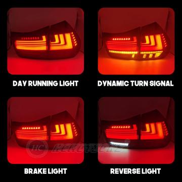 Lâmpadas traseiras de carro traseiro hcmotionz de alta qualidade DRL RX330 RX350RX 400H 2003-2009 Luzes traseiras LED de animação de inicialização para Lexus