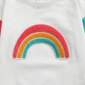 Cute Kids Sweatshirt Top Rainbow Embroidered Sweatshirt