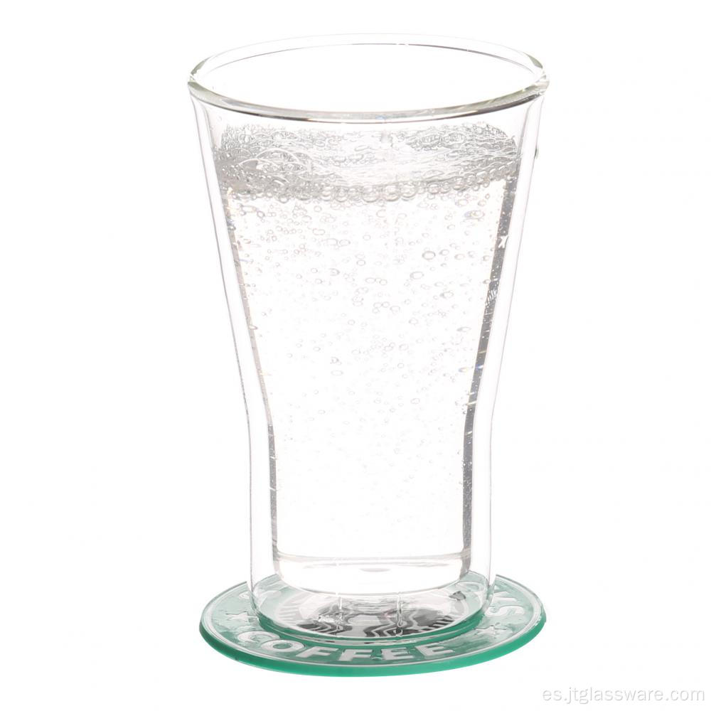 Vasos y vasos de borosilicato de doble capa para agua