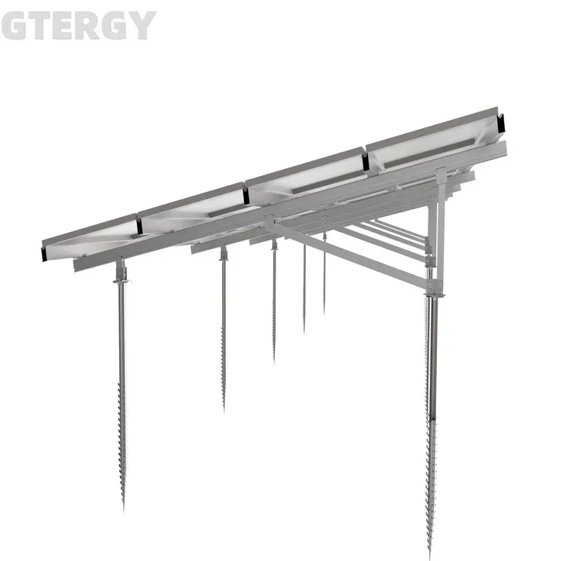 Adjustable Ground Screw Solar PV Mounting Structure