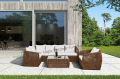 Garden Aluminum 4 Piece Sofa Chat Set