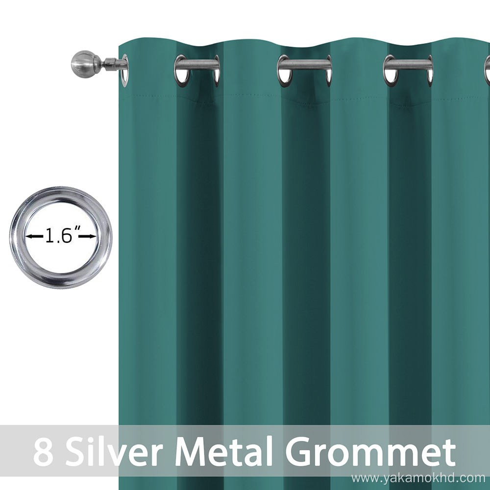 Teal Blackout Curtains with grommet