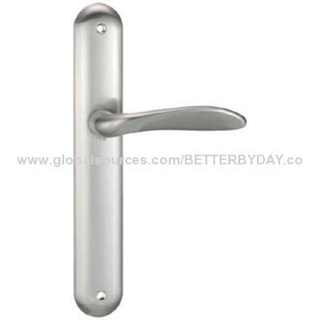 Door Lever Handle on Plate/Hardware for Mortise Lock/Entrance,Internal/Key, Cylinder Type