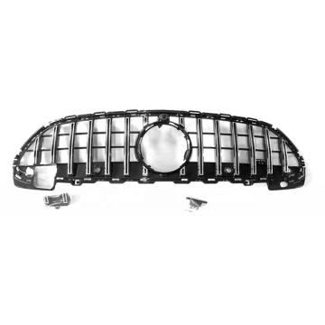 Front Black GT-R Grill Silver Chrome Grilles for Mercedes-Benz C-Class W206 2021-2022