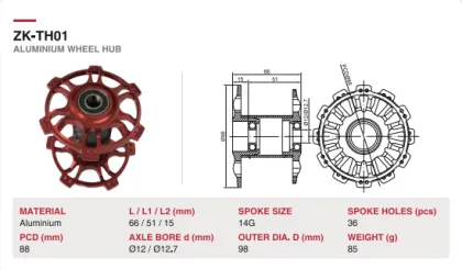 ZK-TH01 Aluminum Wheelchair Wheel Hub