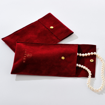 Luxury Velvet Jewelry Pouches - Red Velvet Necklace & Sunglasses Storage Bags